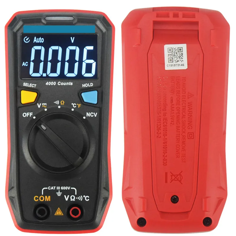 Ut123, mini portable, pocket type digital multimeter, intelligent automatic range household universal meter