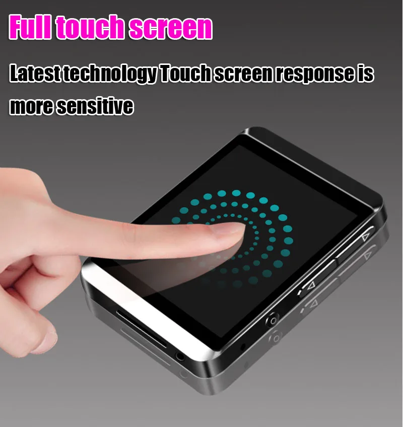 Оригинальный MP3 плеер Ruizu M5 8 ГБ/16 ГБ с клипсой Bluetooth полносенсорный экран