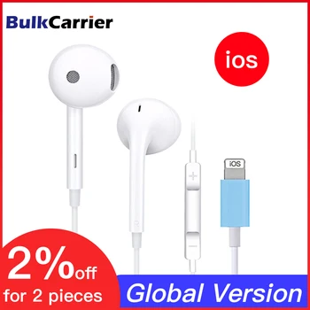 

Wired Earphone for Apple iPad iPhone 7 8 11 Plus X XS MAX XR Bluetooth Earpiece Music Call Answering Stereo Earphones With Mic