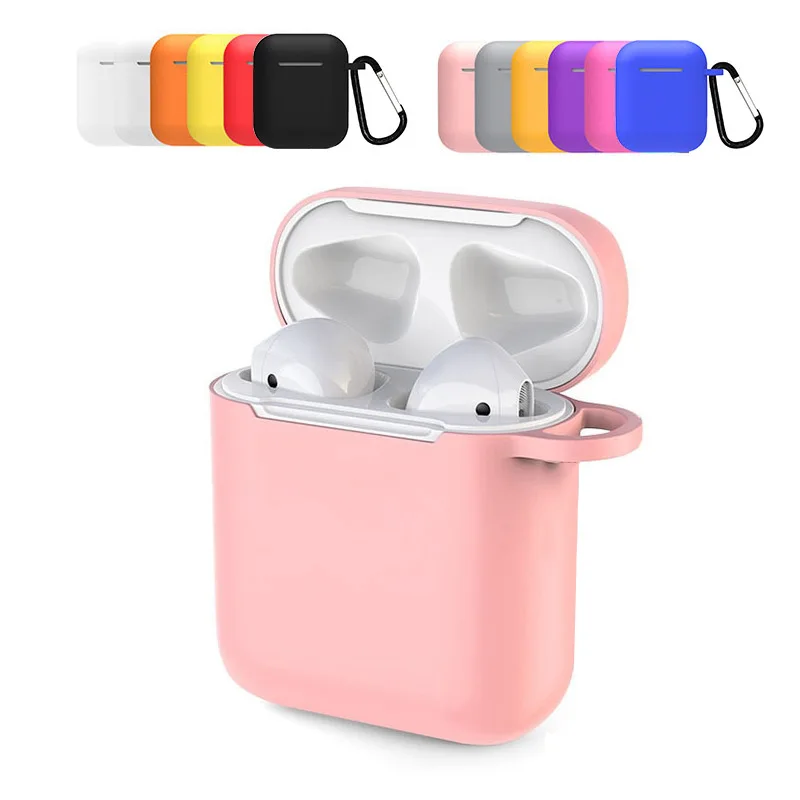 

1:1 Silicone case for Airpods Protector Cover Ultra Thin Cover Shockproof Holder for Apple Air Pods earpods Earphone Accessories