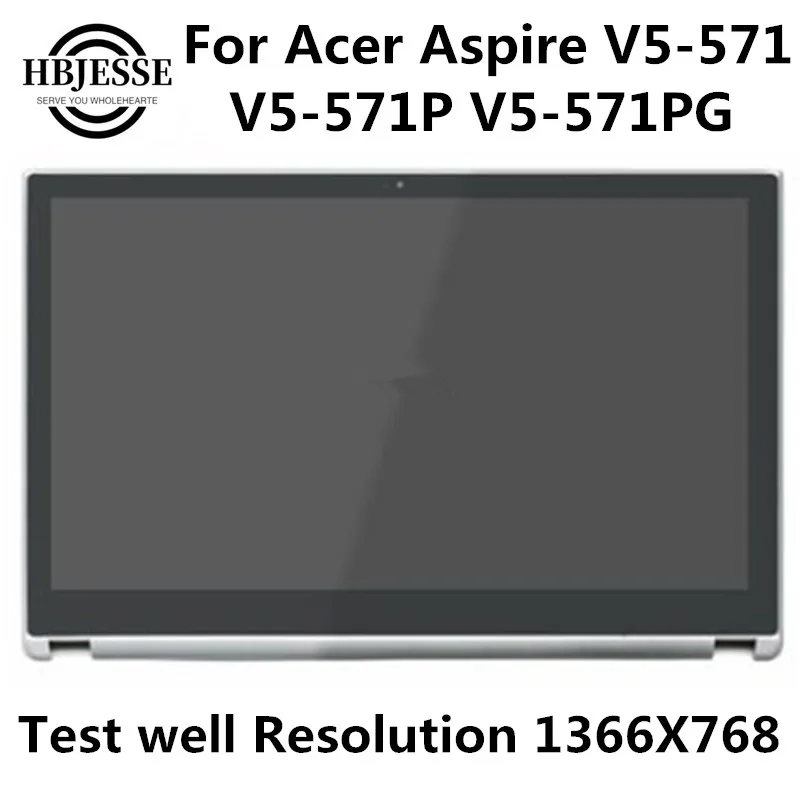 

New Original 15.6" LCD Touch Screen Digitizer Assembly with frame For Acer Aspire V5-571 V5-571P V5-571PG