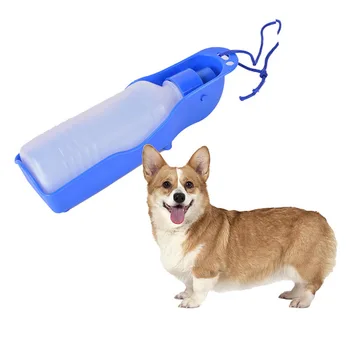 

Transfer Pet Dog Water Bottle 250ml Plastic Portable Water Bottle Pets Outdoor Travel Drinking Water Feeder Bowl Random Color