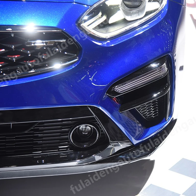 2 шт. для Kia Forte K3- ABS углеродного волокна ПТФ в передний бампер лампа декоративная рамка Крышка отделка автомобиля Стайлинг