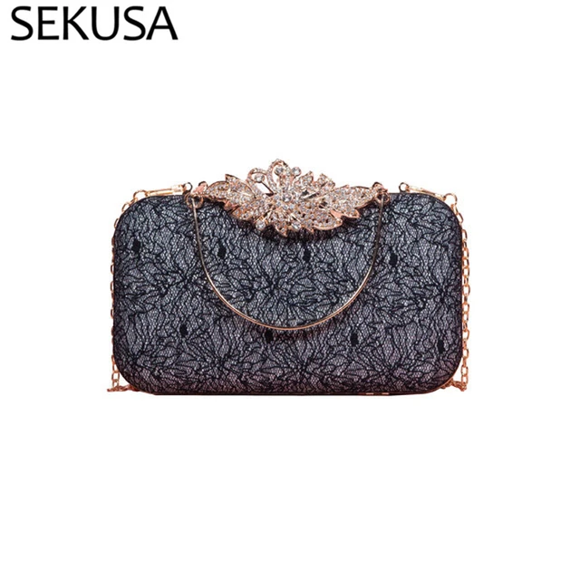 Women's Bling Evening Party Handbag Wedding Ball Clutch Bag With