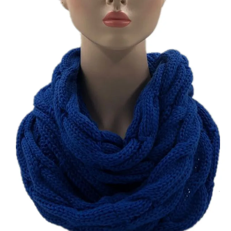 Женский вязаный шарф Snood зимний теплый кашемировый бесконечности круглый