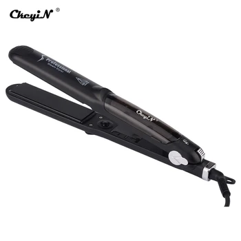 

CkeyiN Steam Straightener Flat Iron Tourmaline Ceramic Vapor Tank Straightening Plates Temperature Adjustment Less Hurt Hair