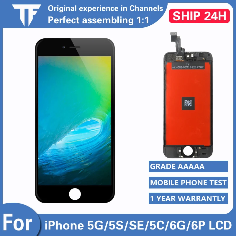 

AAA+++ LCD Display For iPhone 5 5S 5C SE touch Screen replacement Digitizer Assembly for iPhone 6G 6Plus LCD Screen No Dead Pixe