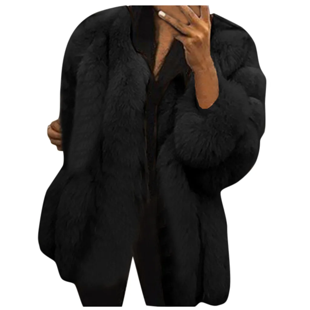 Женское меховое пальто размера плюс 5XL, зимнее теплое плюшевое пальто, Роскошная мягкая меховая куртка, пальто, высокое качество, женское плотное пальто из искусственного меха, Новинка