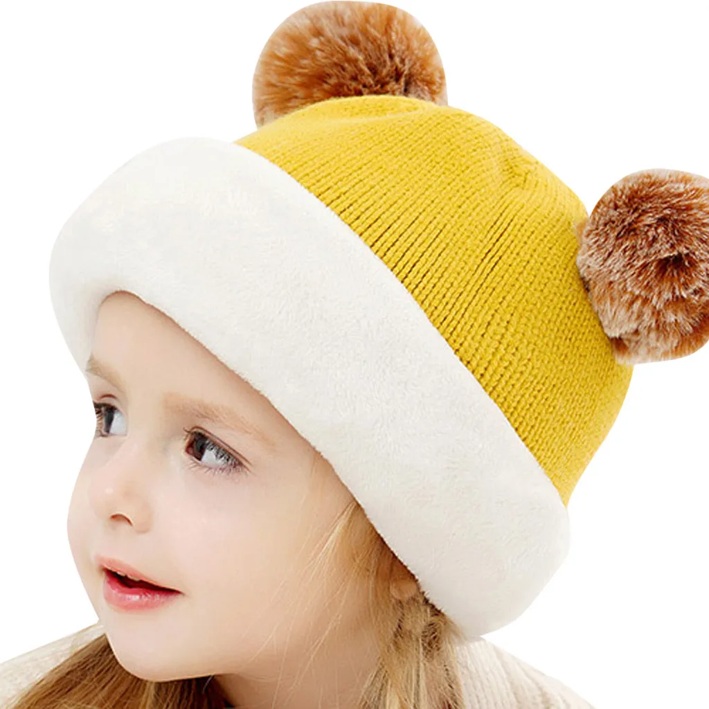Детские зимние шапки с ушками для девочек и мальчиков; теплые шапки; комплект с шарфом; Детские шапки; шарфы; Enfant; милая вязаная шапка для девочек и мальчиков; шапочки