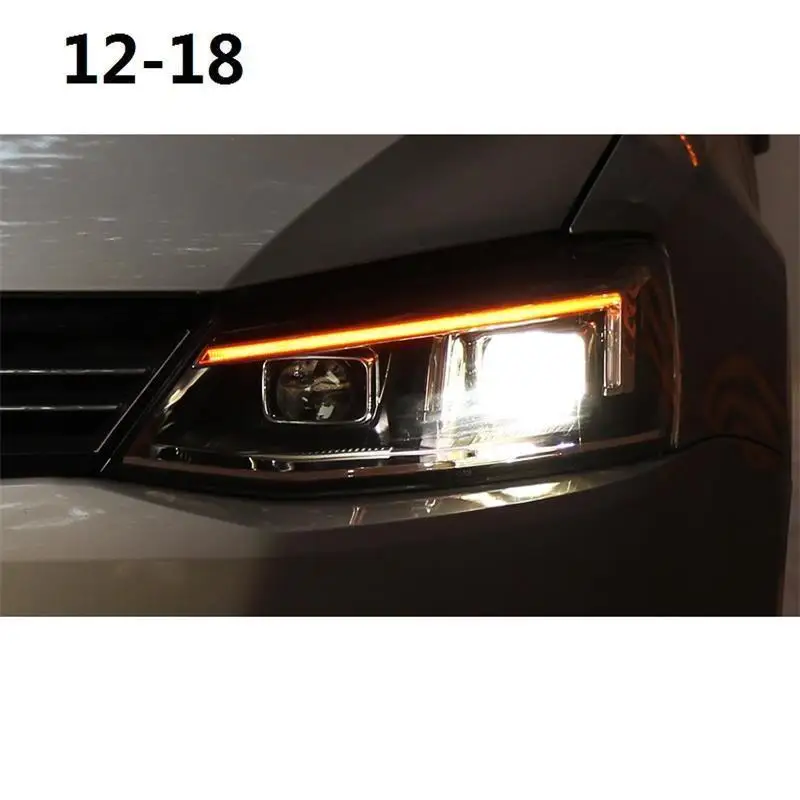Para Авто ходовые наружные Drl боковые поворотники светодиодные фары Задние Автомобильные фары в сборе для Volkswagen Jetta