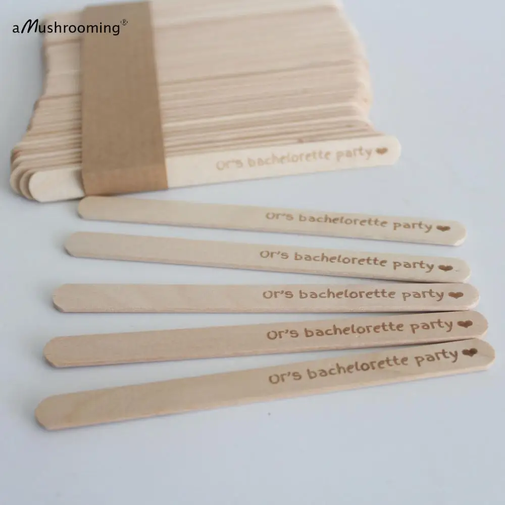 

1000 pcs personalized Wood Craft Popsicle Sticks Icecream Sticks Wooden Stirrers Spatula Birch Round Edge 114Sicks wholesale