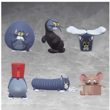 Vol.2 Silly Cat Carving Everyday Cartoon Tom and Jerry 6pcs/set PVC Figure 