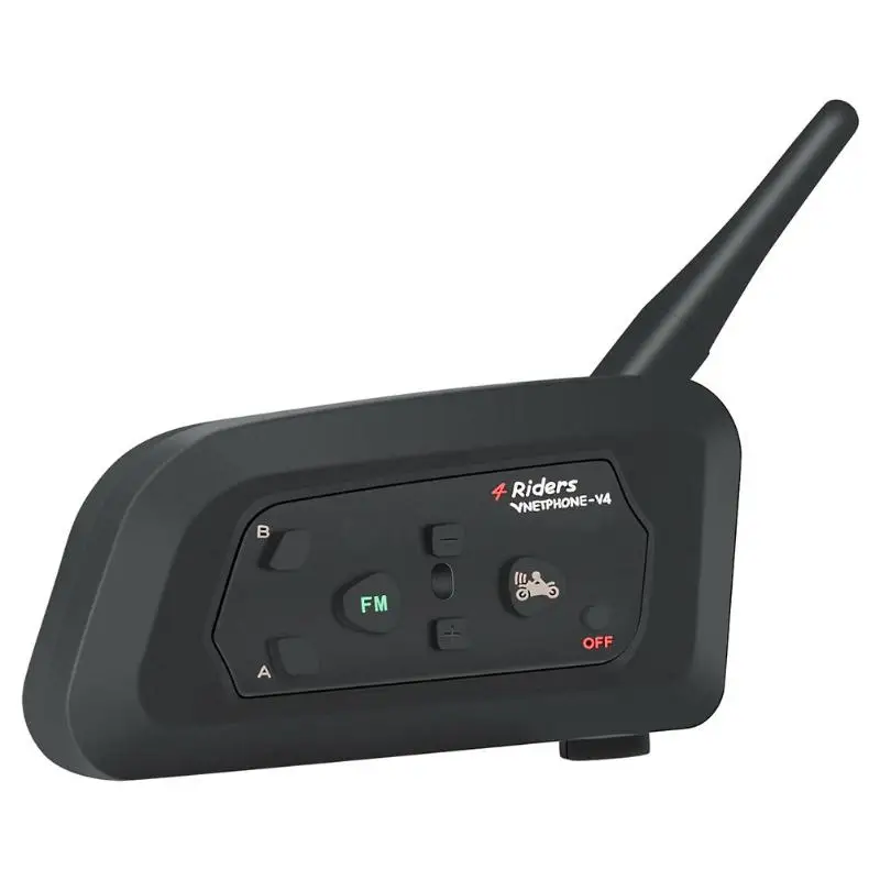 1 пара V4 мотоциклетный шлем bluetooth гарнитуры для 4 всадников беспроводной BT домофон