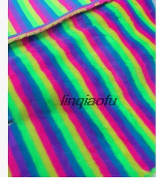 

rainbow plush cloth, Super soft imitation rabbit fur jacquard artificial plush.
