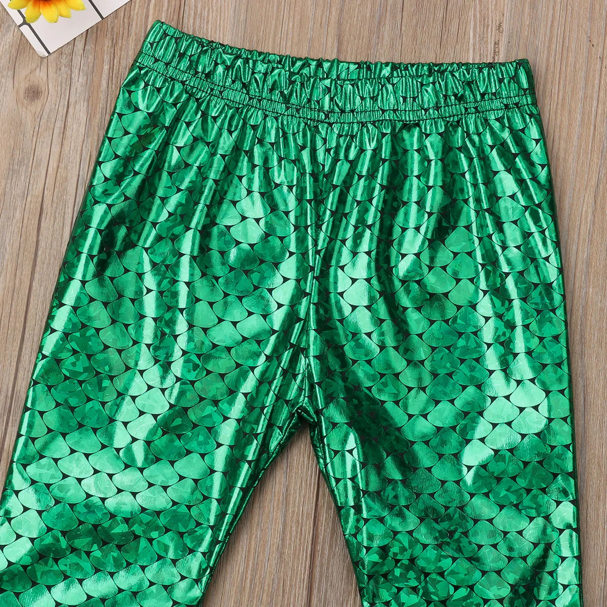 Детские блестящие расклешенные брюки русалки для маленьких девочек симпатичные