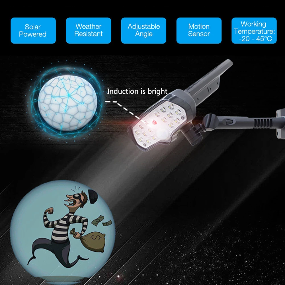 

LED Solar Flood Light 16leds Motion Sensor Security Spot Lighting Waterproof Wall Street Yard Outdoor Lamp