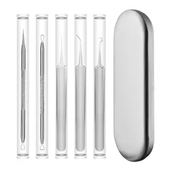 

1 Set Stainless Steel Tweezers Makeup Accessories Blackhead Remover Beauty Kit Pimple Removal Clip for Female Girl