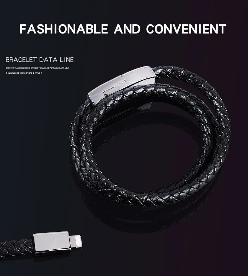 ГОРЯЧИЙ кожаный Мини Micro USB браслет зарядное устройство данных зарядный кабель синхронизации для iPhone X 8 6 6s 7Plus Android type-C телефонный кабель
