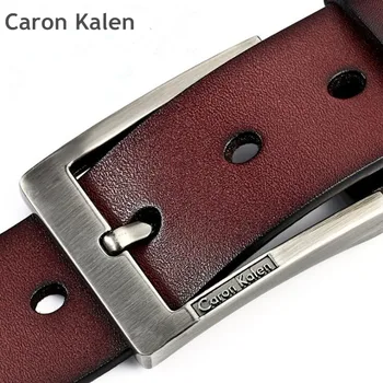

Caron Kalen Genuine Leather Buckle Belt For Men High Quality Jeans Belt Cowskin Casual Belts Business Belt Cowboy waistband