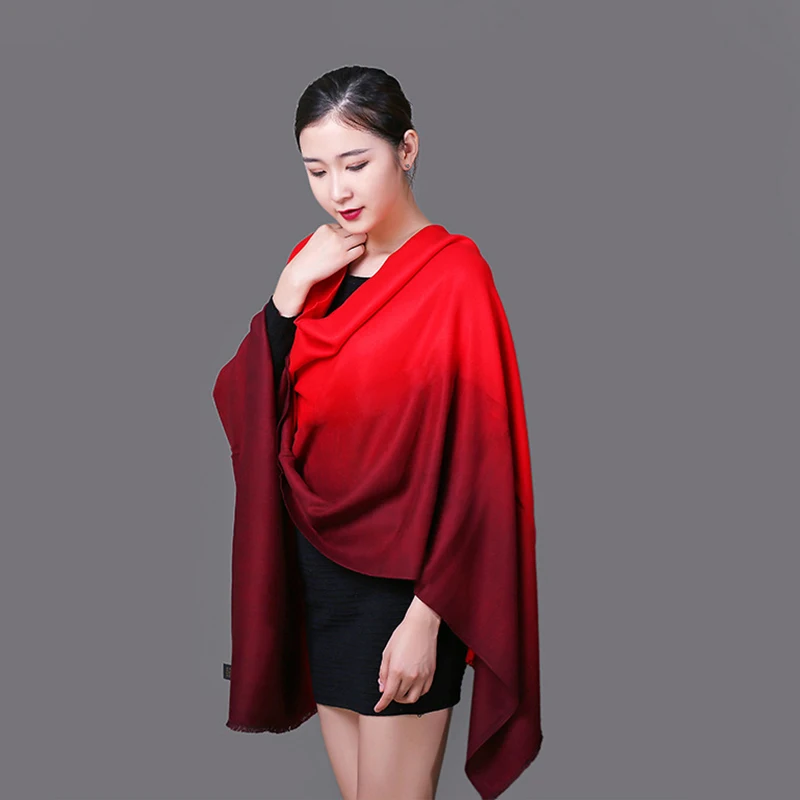 Mingjiebihuo модный осенний и зимний женский толстый теплый удобный высококачественный длинный вязаный шарф двойного назначения шаль