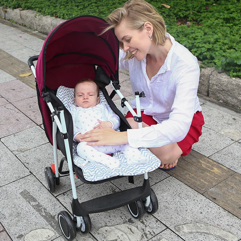 2, двусторонняя коляска коврик для сиденья хлопок детское автокресло лайнер коляска дышащая подушка для сиденья автомобиля детский стульчик коляска с откидывающейся спинкой