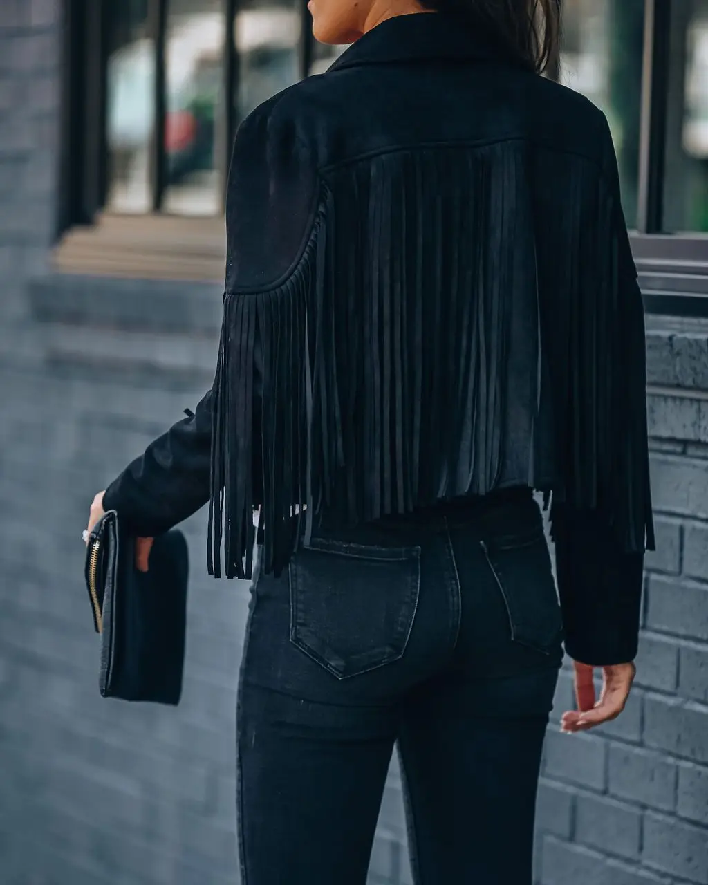 Women's Fringe Jacket Faux Suede Leather Jackets Fashion Tassel Moto Biker  Cropped Coats Cardigan 70s Hippie Clothes : : Clothing, Shoes &  Accessories
