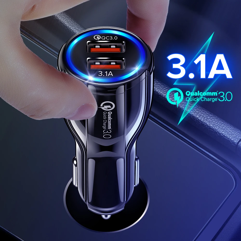 3.1A Dual USB Car Charger 3.0 Quick Charge for Hyundai Creta Tucson BMW X5 E53 VW Golf 4 7 5 Tiguan Kia Rio Sportage R KX5 | Автомобили и