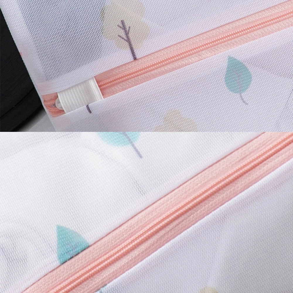 Zippered Laundry Wash Bag Foldable Mesh Net Dirty Clothes Socks Washing Bags Useful Bra Underwear Organizer Bag
