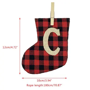 

Merry Christmas Banner Stocking Sock Shaped Decoration Hanging Bunting Ornaments