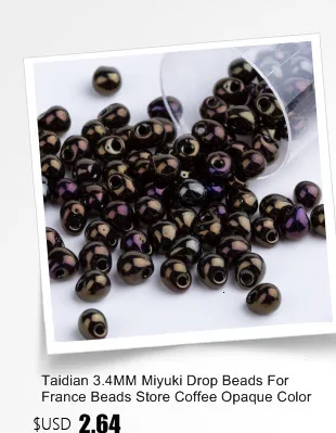 TAIDIAN 3.4MM Miyuki Drop Beads For France Beadswork Store Opaque Color Perles Fabrication de Bijoux 20grams About 400 Pieces