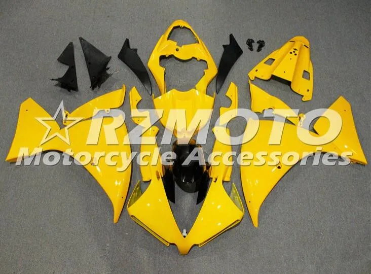 Литья под давлением ABS Обтекатели комплект подходит для YAMAHA YZF-R1 2009 2010 2011 2012 2013 09, 10, 11, 12, 13, 14, тело комплект из желтой туники