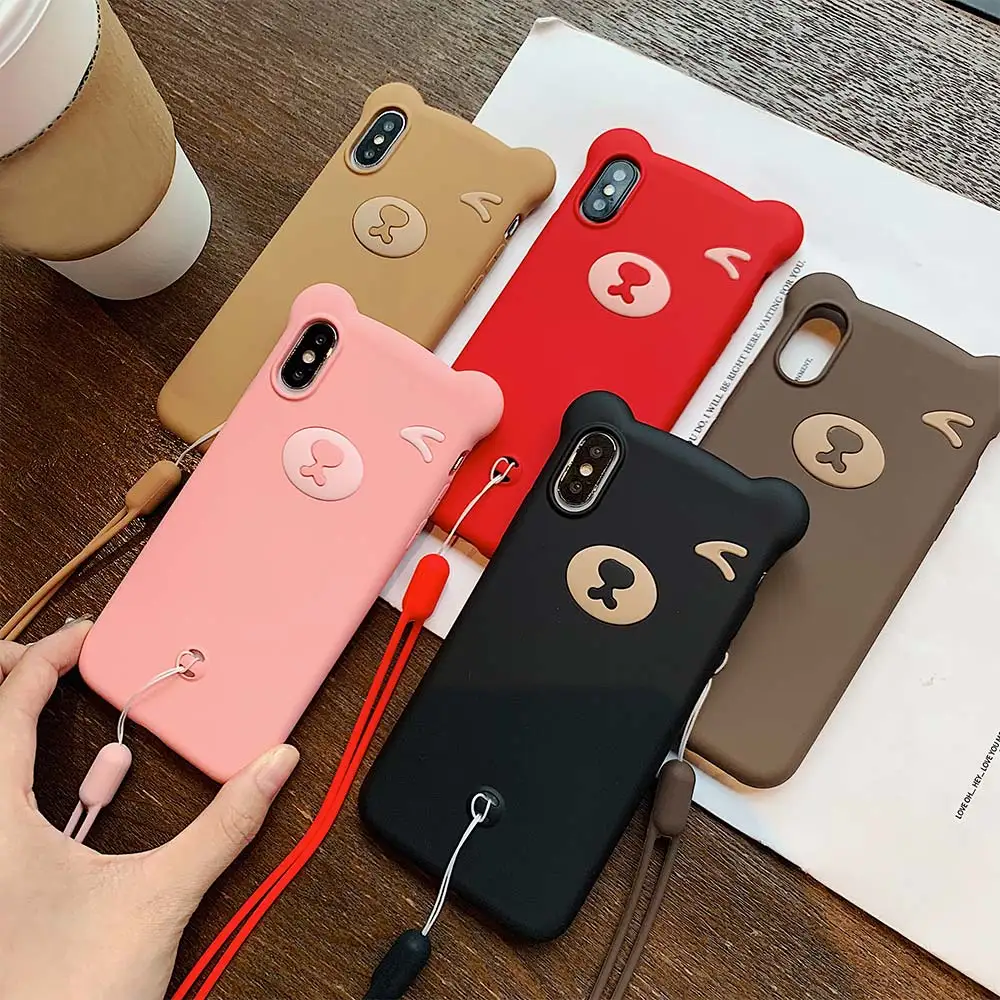 KISSCASE прекрасный медведь силиконовый чехол для iPhone 7 8 X XS XR MAX TPU противоударный 6 6S
