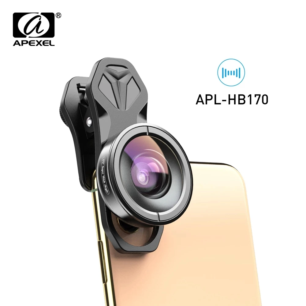 Оптический Объектив APEXEL HD для телефона 170 градусов супер широкоугольный объектив