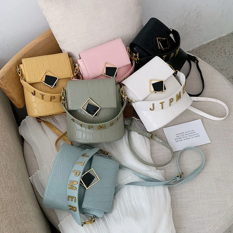 

Bag Women's 2019 New Style Fashion Stone Pattern Hand Bucket Bag Korean-style Western Style Versatile Hand Crossbody Bag