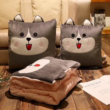 

Lovely Pillow Quilt Dual-purpose Office Cushion Pillow Nap Blanket Backrest Pillow for Bed ;Girl Gift Home Decoration FK188