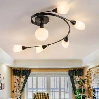 

Ceiling lamp lighting design semi-circular highlight light pattern American Living Room Bedroom Glass Ceiling Lights