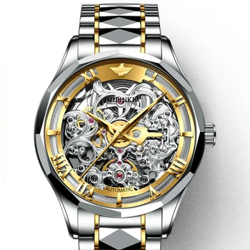 

New Fashion Wrist Tourbillon Watch Waterproof Mechanics Surface Full Hollow Out Man Wrist Mechanical Watches Male 3168