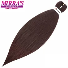 Мирра зеркало предварительно растянута легкая, огромные косички, волосы с эффектом деграде(переход от плетения волос Yaki синтетические косички для наращивания волос 2 тон 26"