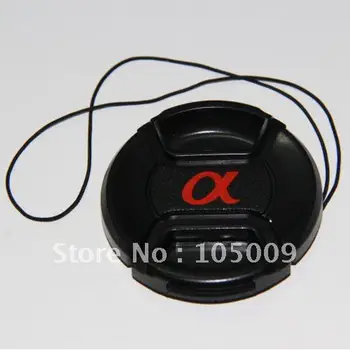 

10pcs 49 52 55 58 62 67 72 77 mm Center Pinch Snap-on Front Lens Cap hood Cover for sony DSLR SLR Alpha with Strap