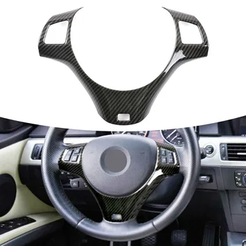 

Car Steering Wheel Cover Trim Decor Carbon Fiber Style For BMW 3 Series E90 E92 E93 2005-2012 LHD Car Styling Accessories