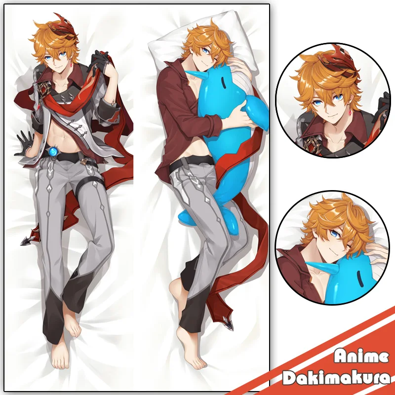 

Game Genshin Impact Tartaglia Dakimakura Pillow Cover Two-Sides Hugging Body Pillowcase Cosplay Prop