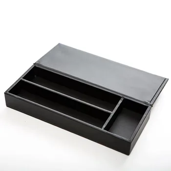 

home /office/hotel supply PU leather stationary box Creative desktop pencil box