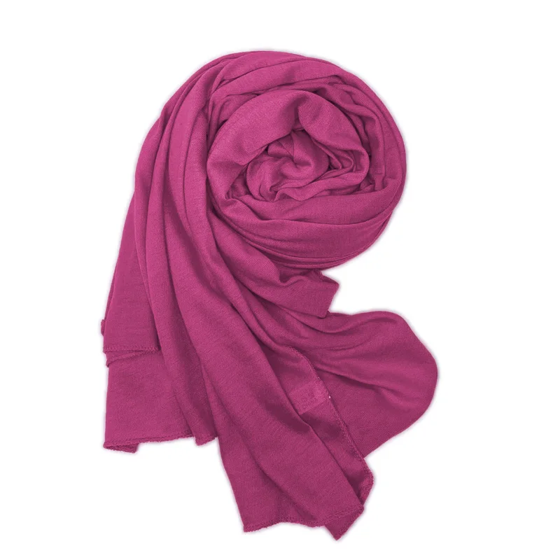 Женский мусульманский хиджаб из Джерси шарф женский хлопок шаль платок хорошее качество Арабская мусульманская накидка платок 35 цветов - Цвет: 5