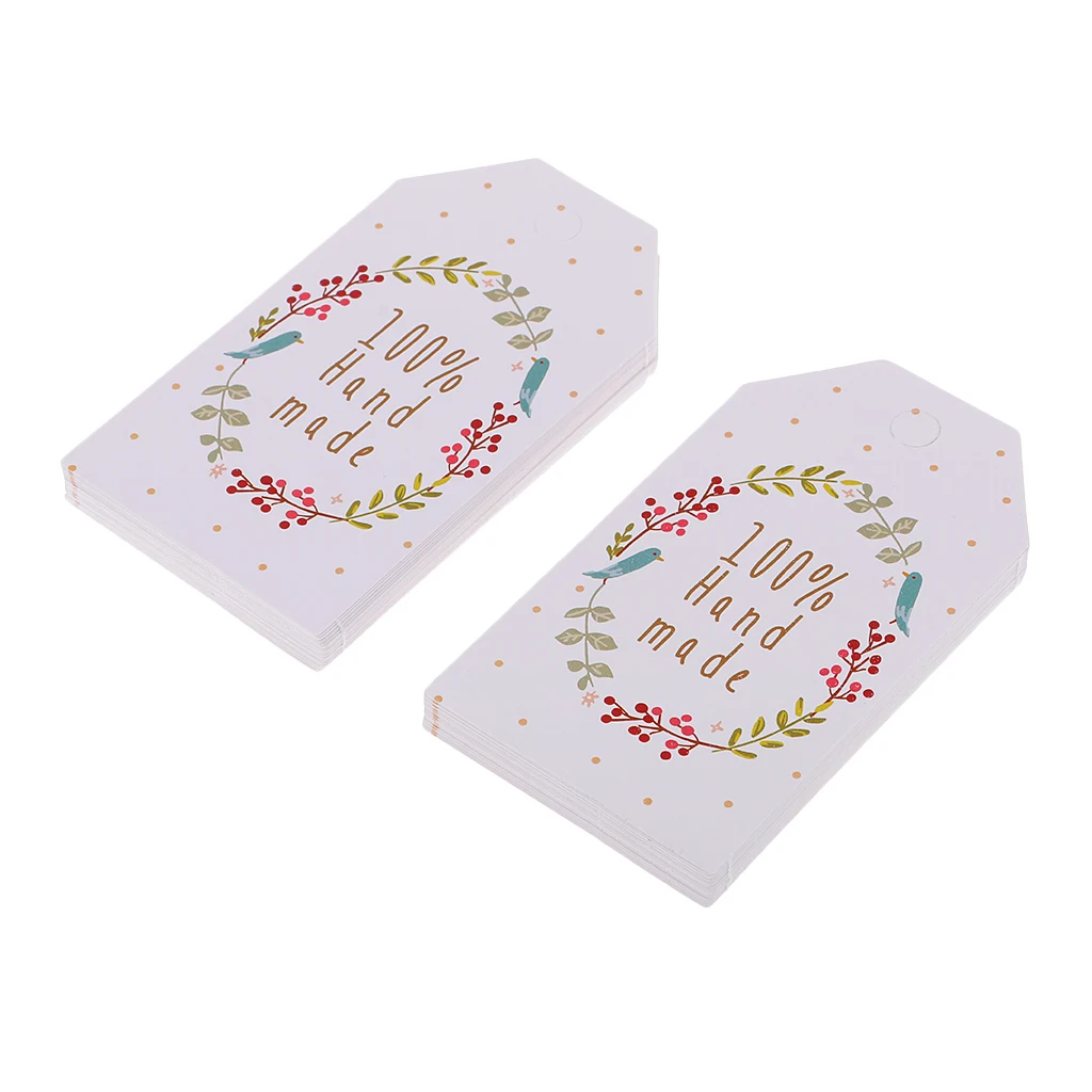 50 Pieces Colorful Multi-Use Paper Hang Tags Wedding Decoration Patterned Gift Labels Special Bookmarks Expressing Love Labels