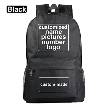 

Custom-made customized name logo number Boy Girl School bag Women Bagpack Teenagers Schoolbags Men Children Student Backpack