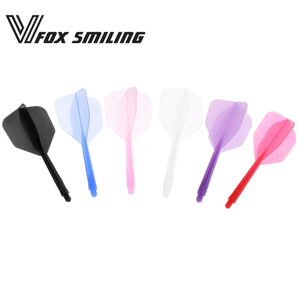 Fox Smiling 6pcs Professional Dart Flights 2BA Screw Soft In-one Dart Flight Durable Anti-fall