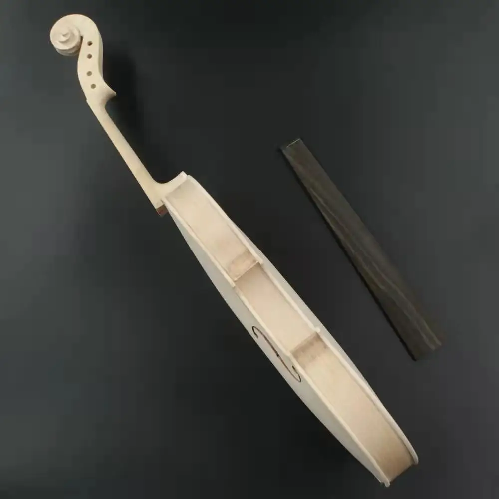 DIY Unfinished Blank Violin Kit Natural Solid Wood Acoustic Fiddle with EQ Spruce Top Maple Back Neck Ebony jujube accessories