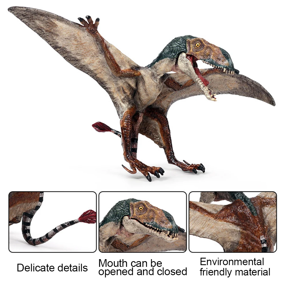 Реалистичная Фигурка динозавра птеродактиля, модель настольного декора, детская игрушка в подарок