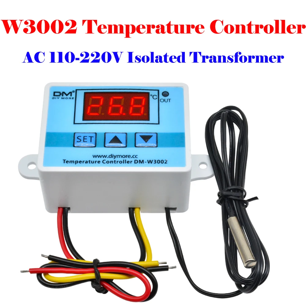W3002 110V-220V Iso DC 12V 24V AC 110V 220V цифровой регулятор температуры и влажности Термостат гигрометр термометр инкубатор для аквариума - Цвет: W3002 110V-220V Iso