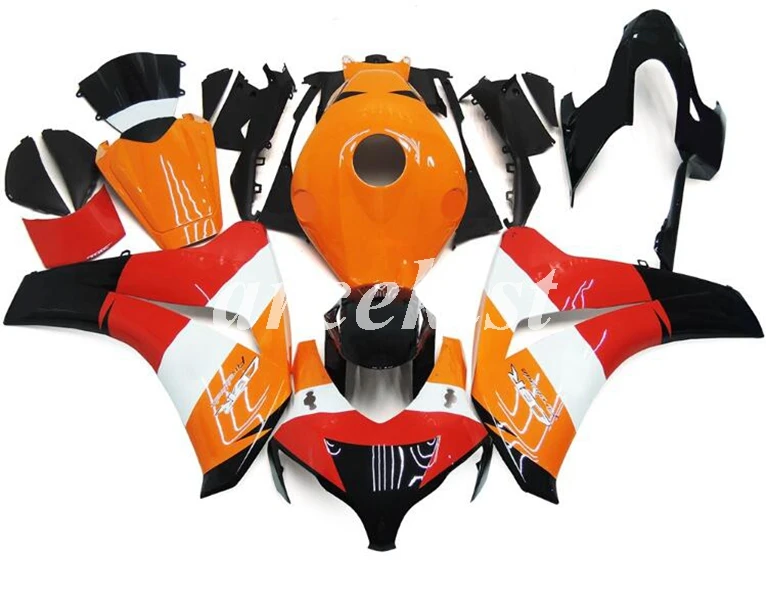 ABS инъекции мотоцикл обтекатели комплект Подходит для Honda CBR1000RR 2008 2009 2010 2011 1000RR 08 09 10 11 кузов комплект белого и красного цвета